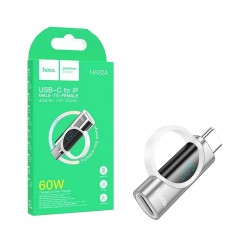 Hoco Adapter UA32A Type-C Male to Lightning Female Silver Hoco Adapter UA32A Type-C Male to Lightning Female Silver